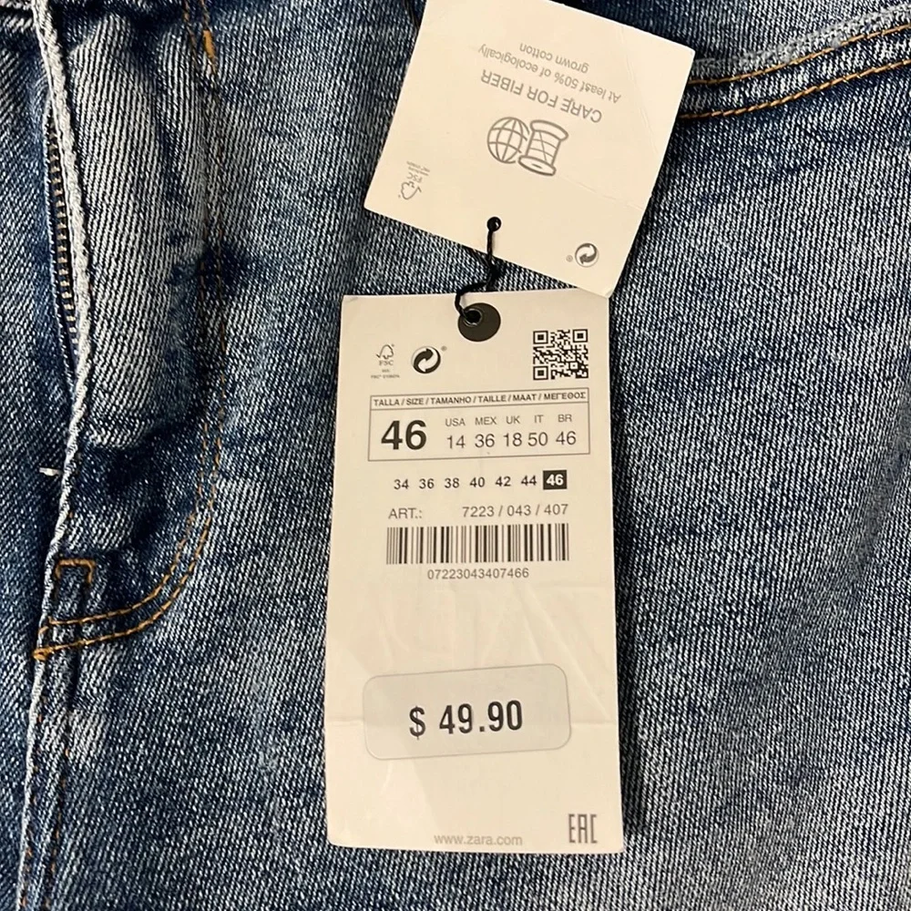 Zara skinny mid rise full length jeans - Picture 2 of 11